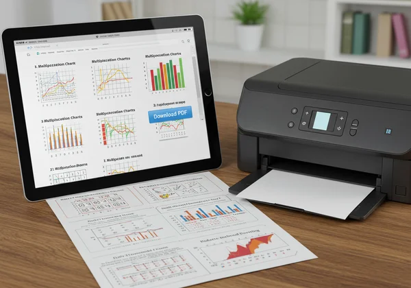 Downloading and printing multiplication PDFs easily